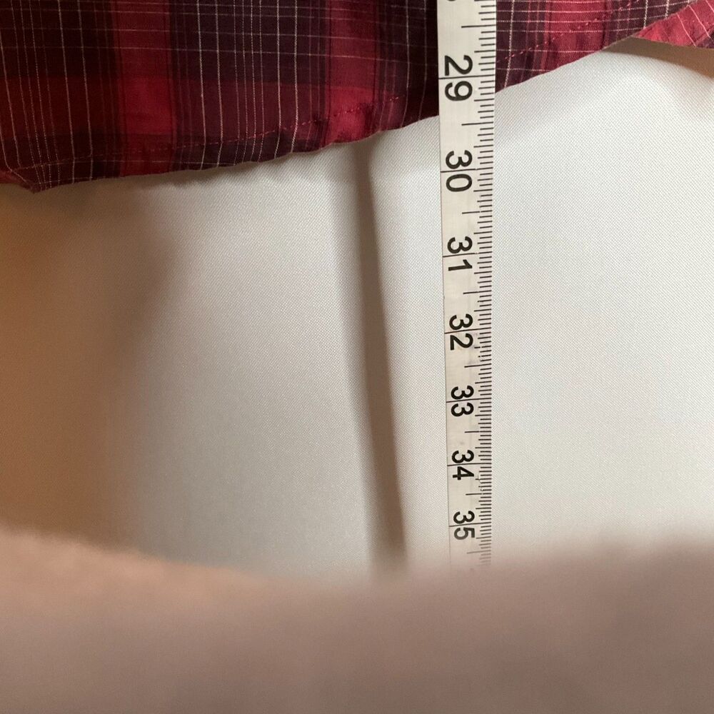 Horny Toad Organic Cotton Red Plaid Button Up L/S Size Large - Picture 10 of 11